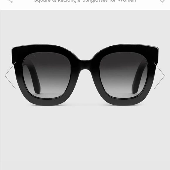 Gucci acetate star round frame sunglasses unisex mens/womens black - Picture 6 of 6